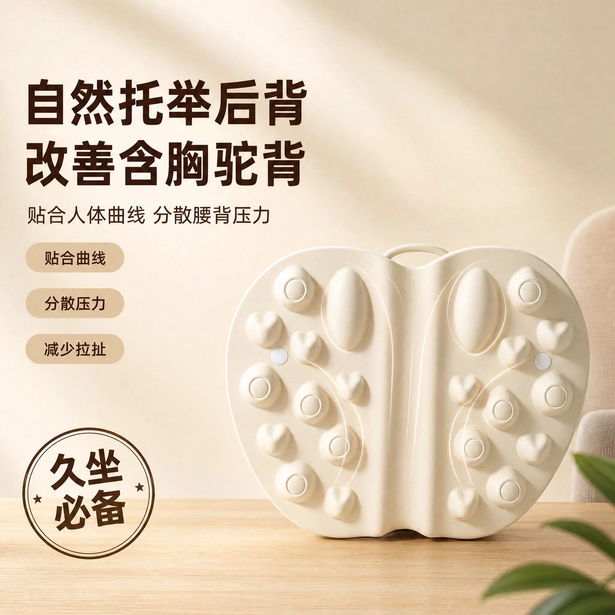 肩胛骨按摩枕疏通神器肩背放松