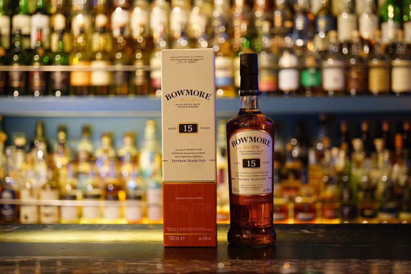 【国行包邮】bowmore 波摩15年 艾莱岛苏格兰单一麦芽威士忌 洋酒