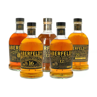 满赠·Aberfeldy艾柏迪12/16/18/21红酒桶 单一麦芽威士忌