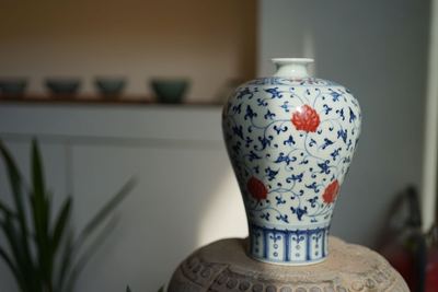 【屹风堂】青如堂 全手工 青花釉里红 缠枝莲 梅瓶 赏瓶 赏器花瓶