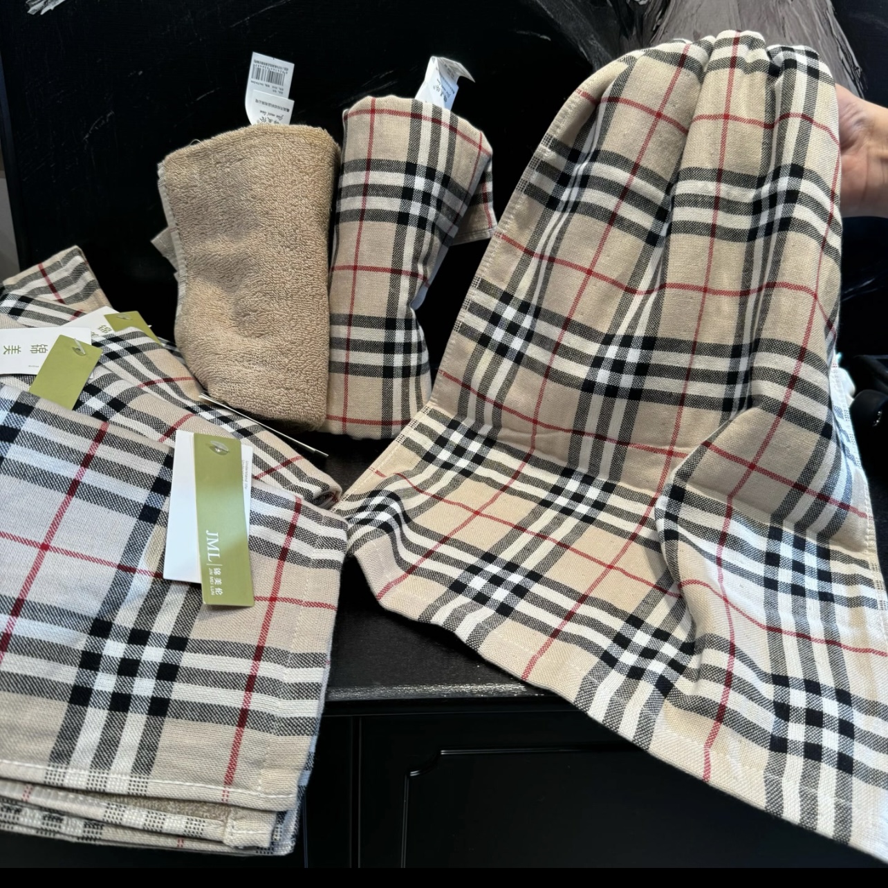 网红同款格子毛巾洗脸家用成人男女情侣格纹格子柔软吸水不掉毛