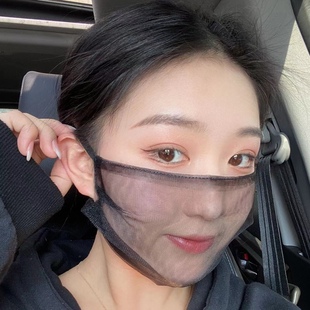 高颜值两层网纱轻薄透气可以水洗调节 防晒口罩成人女款 夏季 新款