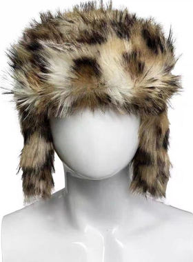 CGYYDS 秋冬 豹纹长毛雷锋帽潮opium嘻哈男女情侣美式保暖秋冬