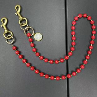 CG福利 青春版纯铜红玛瑙裤链 erd风格裤链 小众设计潮流穿搭饰品