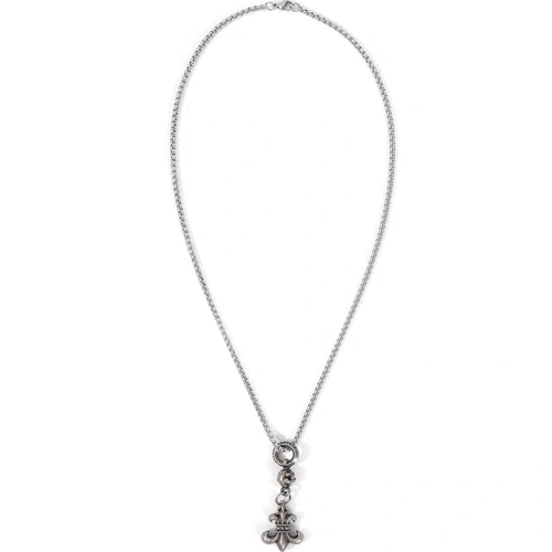 CGYYDS福利 朋克风格经典童军花船锚十字架项链吊坠男女镀银个性