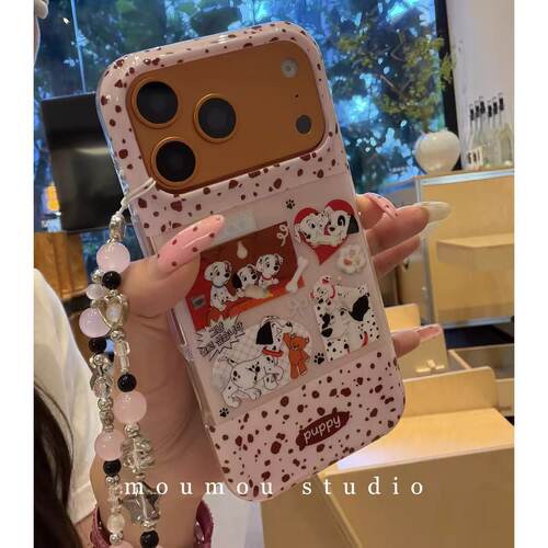 卡通泼墨狗狗INS风iPhone17Pro16