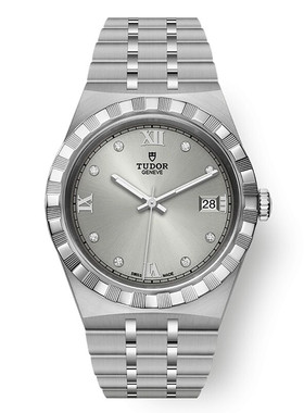 帝舵TUDOR瑞士手表皇家系列男腕表日历38mm钢带银盘钻M28500-0002