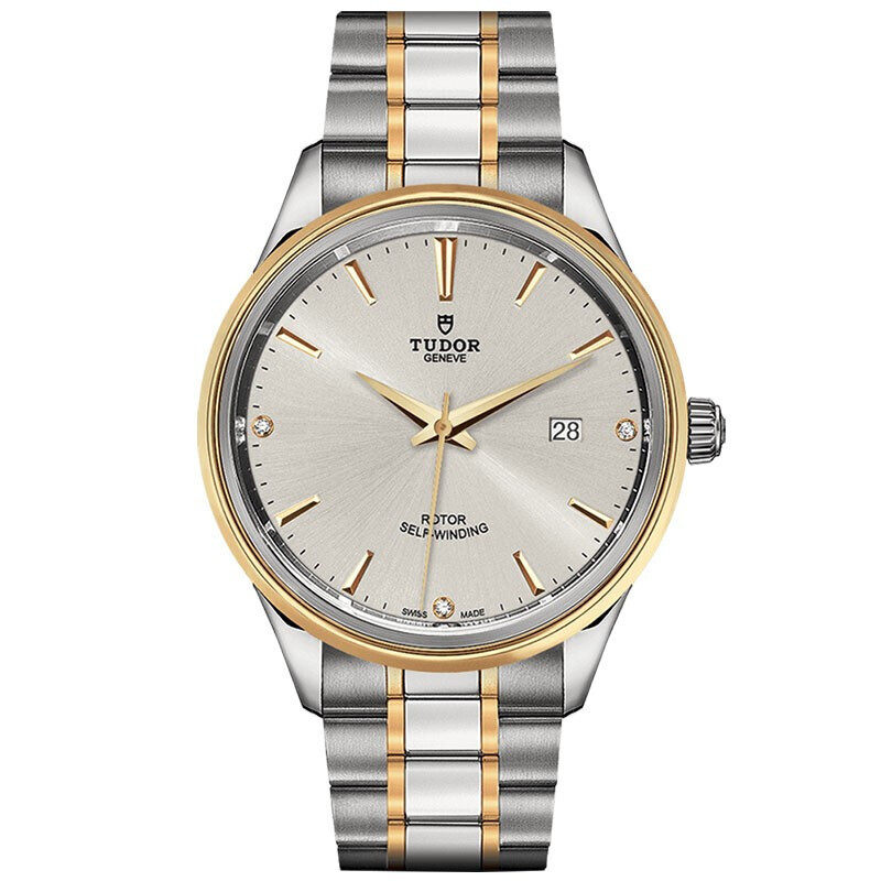 瑞士帝舵todor男表风尚系列自动机械手表41mm间金表带m12703-0005