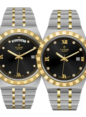 帝舵皇家系列自动机械男女情侣手表一对M28603-0005/M28303-0005