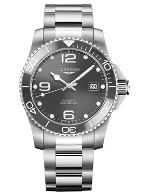 浪琴Longines康卡斯潜水系列陶瓷外圈钢带机械男表L3.782.4.76.6