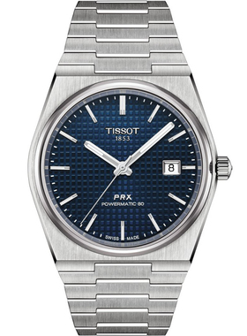 天梭瑞士手表2021PRX系列钢带机械男士腕表T137.407.11.041.00