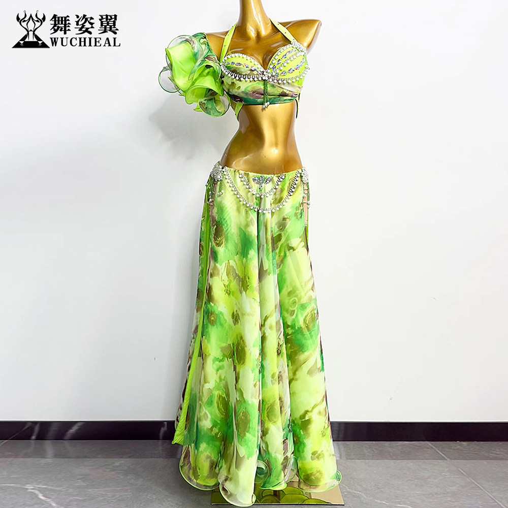 舞姿翼肚皮舞演出服文胸长裙套装