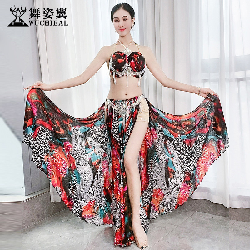 舞姿翼肚皮舞演出服文胸雪纺长裙