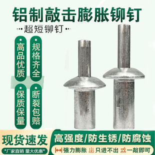 铝铆钉击芯开花膨胀钉新型M5圆头锤击铝铁铆钉敲打子母铆钉 敲击式