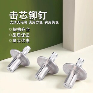 铝铆钉开花膨胀螺丝钉M4M5美式 击芯铆钉不锈钢杆圆头敲击式 膨胀钉