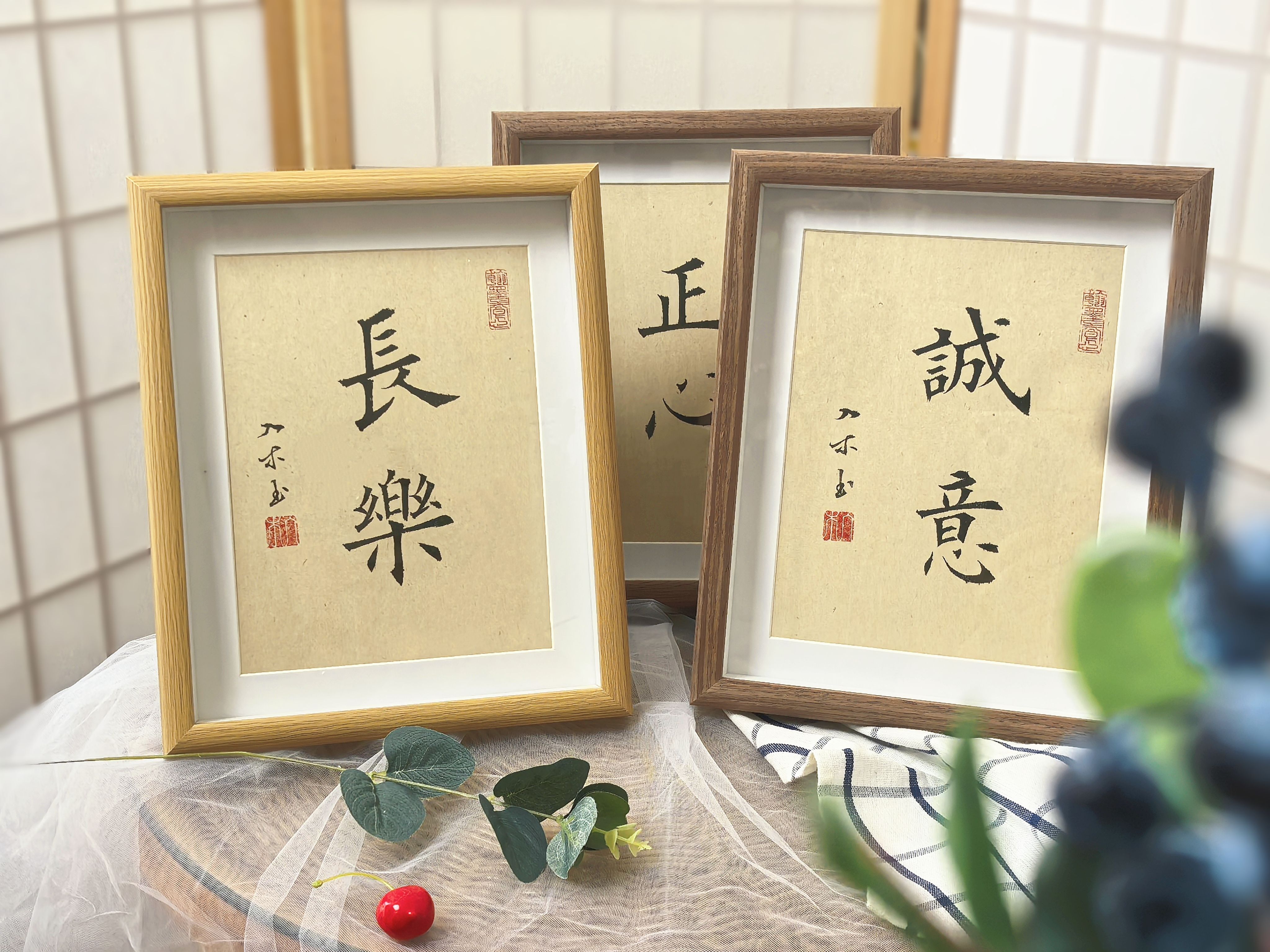 入木书法作品定制欧楷楷书毛笔字书法桌面摆件摆台手写