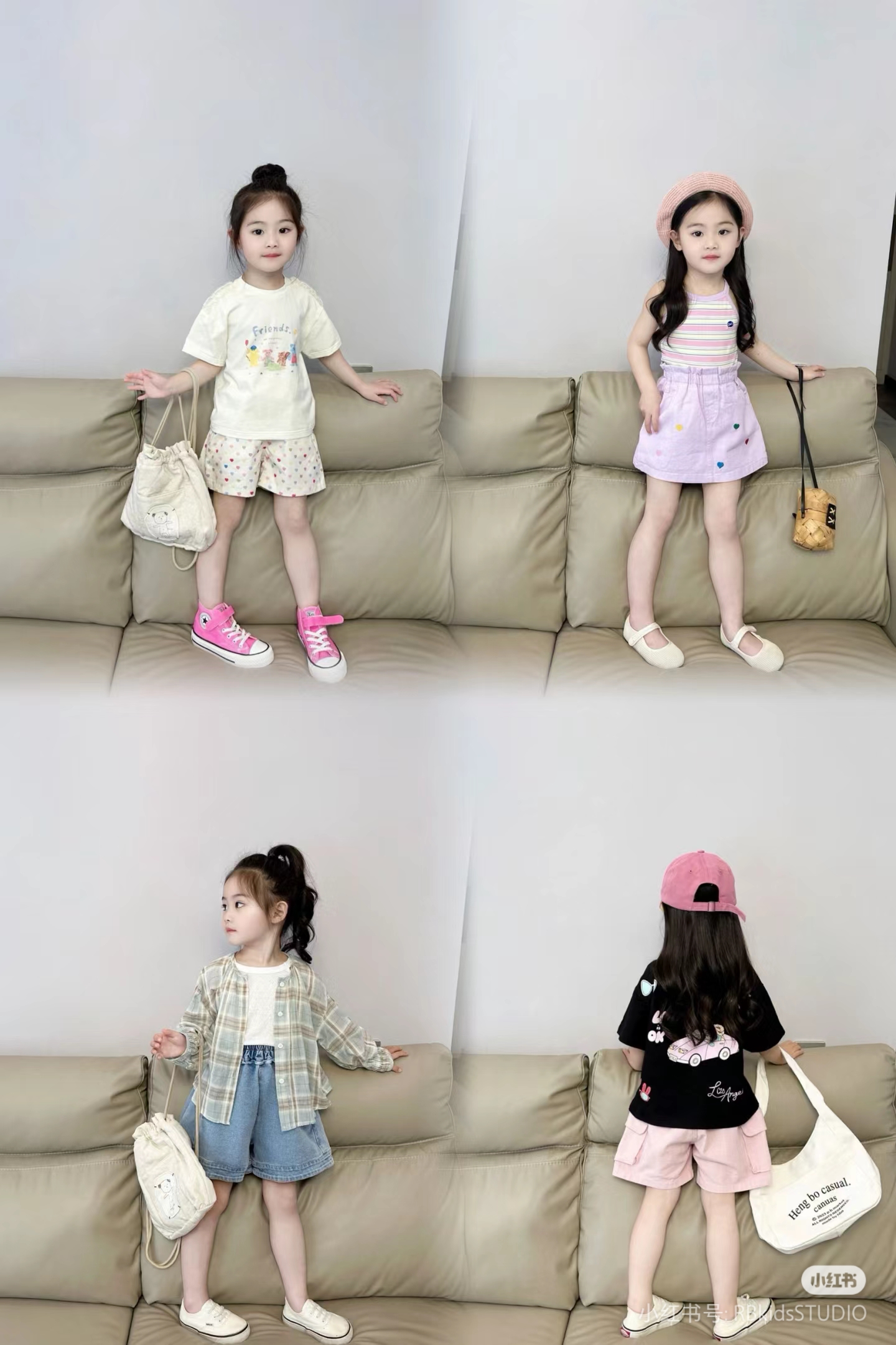 2024春夏季女童短袖套装儿童时髦洋气运动休闲两件套宝宝时尚穿搭