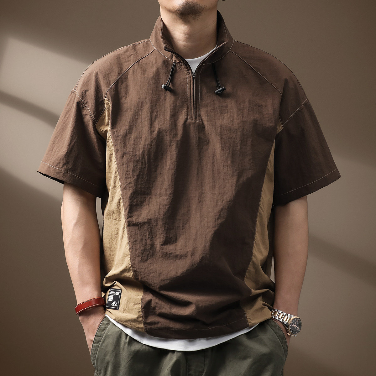美式机能风速干冰丝Polo衫男短袖