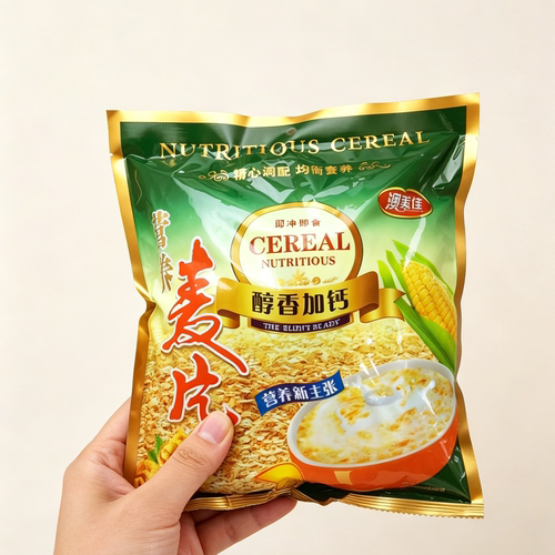 澳美佳牛奶加钙免煮甜麦片学生老人早餐营养速溶即食饱腹代餐好吃