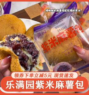 乐满园紫米麻薯面包球酥松紫米面包肉松味紫米奶酪面包糕点零食