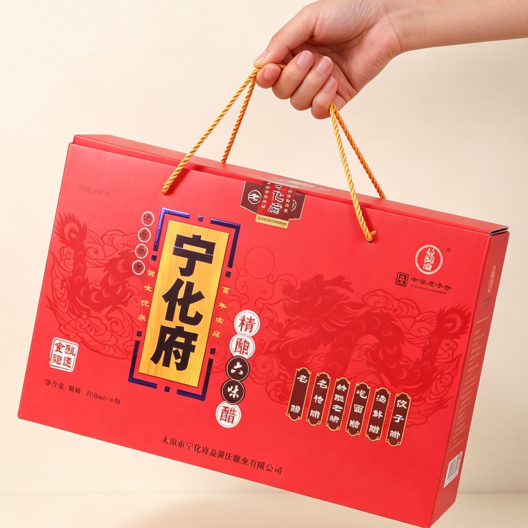 益源庆*山西特产宁化府老陈醋六味醋礼盒230ml*6瓶凉拌醋酿造食醋