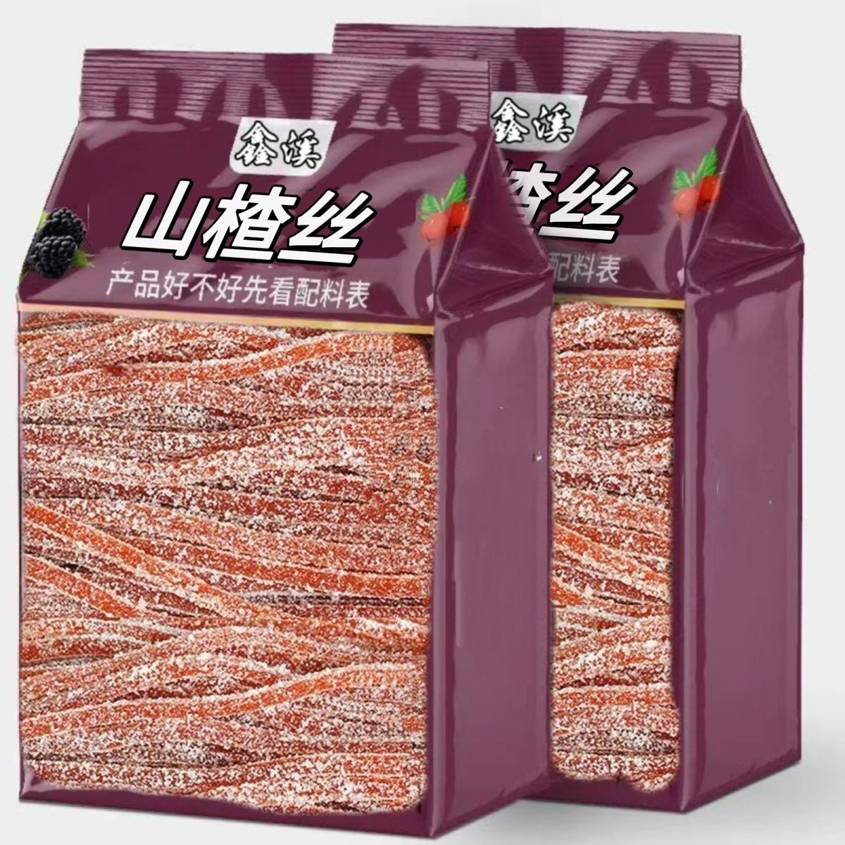 雪花山楂条山楂丝山东特产山楂雪花条山楂制品组合零食蜜饯50g