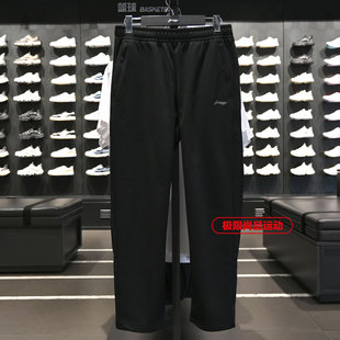 运动系列舒适休闲宽松长裤 男子加绒卫裤 AKLVA19 新款 李宁2025冬季