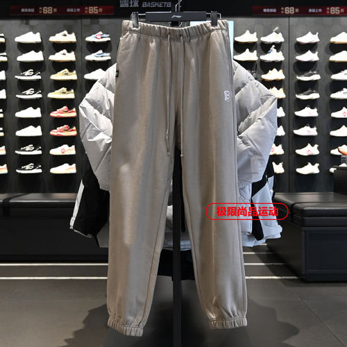 李宁加绒保暖宽松卫裤