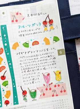 【分装】日本乙女印刷papier platz纸博樱桃水果蔬菜果汁和纸胶带