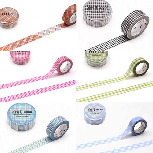 【分装】日本mt deco ex系列格子方格网格蜡笔基础百搭 和纸胶带