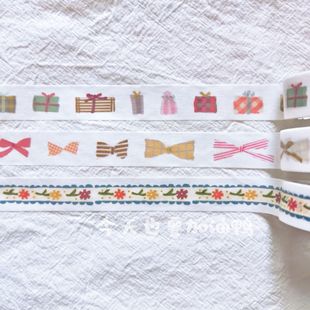 【分装】日本mt心斋桥展会限定田村美纪蝴蝶结小花礼物盒和纸胶带