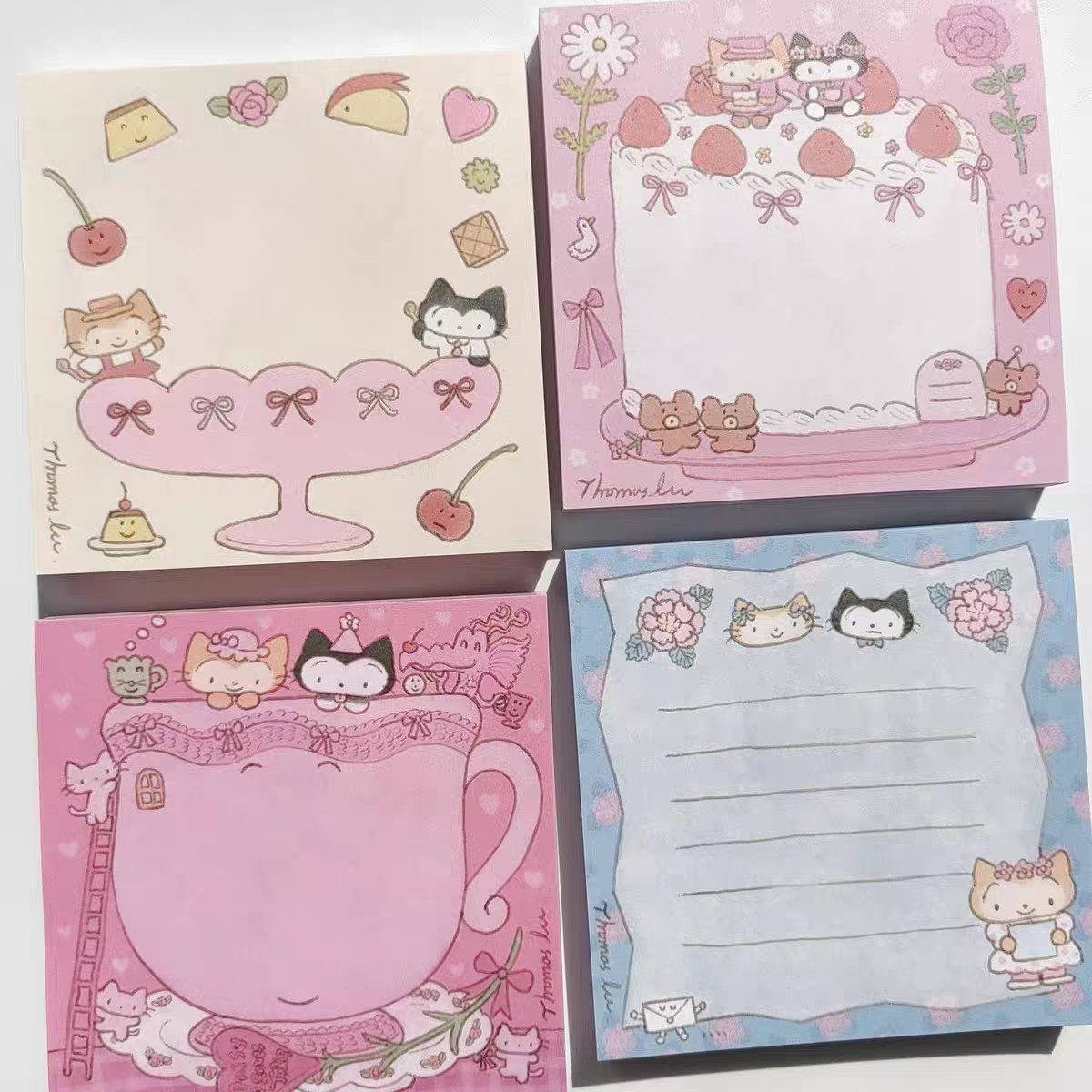 【分装】韩国thomas lee可爱蛋糕甜品婚礼ins风韩系手帐素材便签