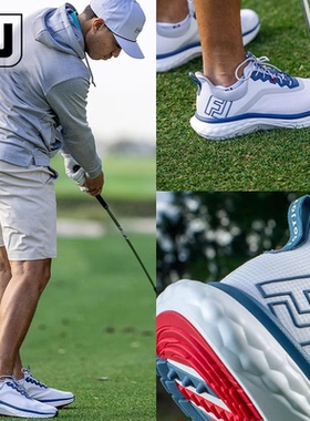 FootJoy高尔夫球鞋男士Quantum系列运动轻量FJ女士舒适无钉运动鞋
