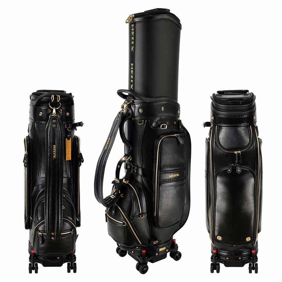 HELIX喜力克斯高尔夫球包 私人订制高端高品质牛皮伸缩带轮球杆包