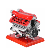 土星文化法拉利V12发动机机械结构金属拼装 可发动模型科普摆件