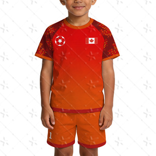 2026美加墨世界杯足球服加拿大球迷插肩短袖短裤套装儿童成人全码