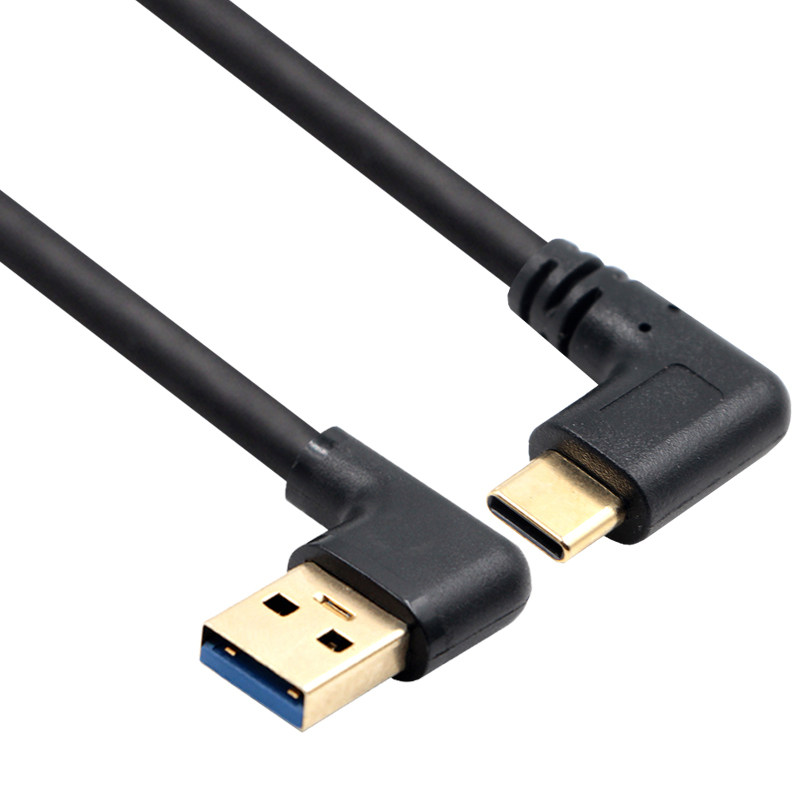 Elbow usb3.0 to type-c data cable, fast charging, high-speed mobile hard disk cable, charging cable, computer data transmission cable, suitable for charging Huawei, Xiaomi, Honor, Samsung mobile phones, dash cams thumbnail 5