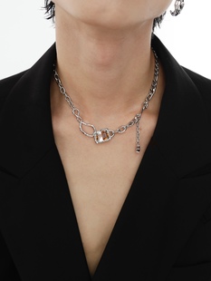 ARGUE AE小众设计感树脂吊坠项链男百搭轻奢简约锁骨链颈链颈饰