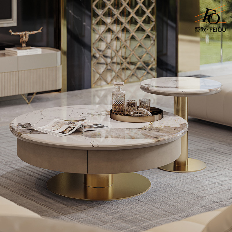 轻奢茶几电视柜现代设计师家具客厅定制意式高档烤漆时尚圆茶机桌,住宅家具,茶几,淘宝优惠券,粉丝福利购,淘宝优惠卷