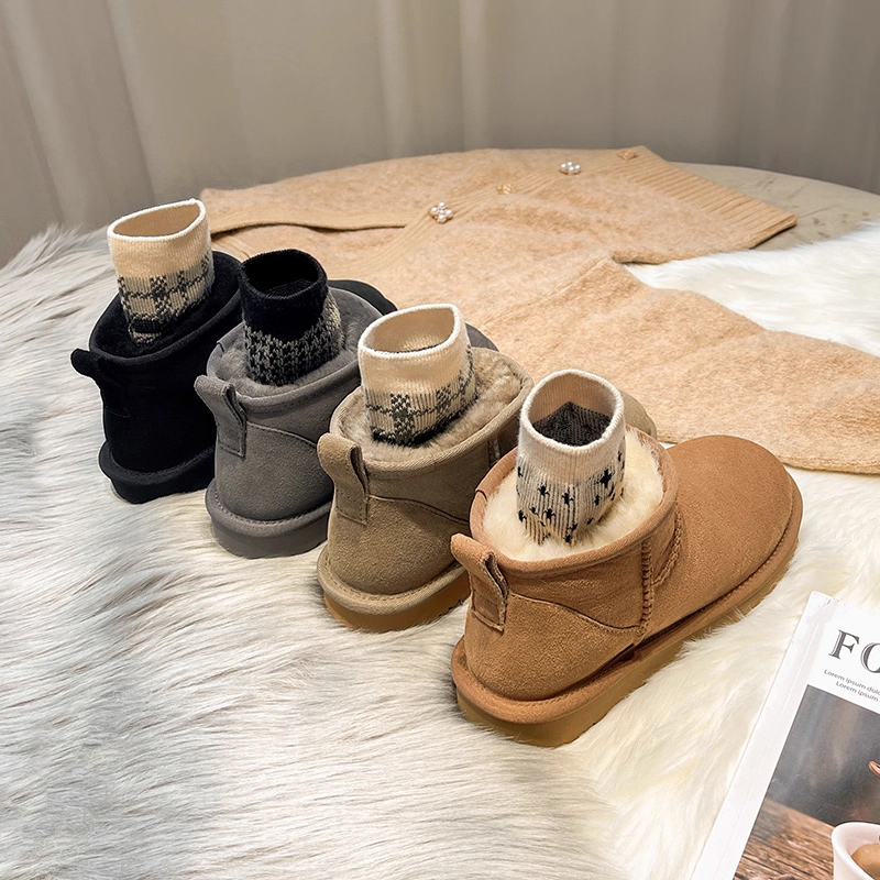 周冬雨同款雪地靴皮毛一体雪地靴