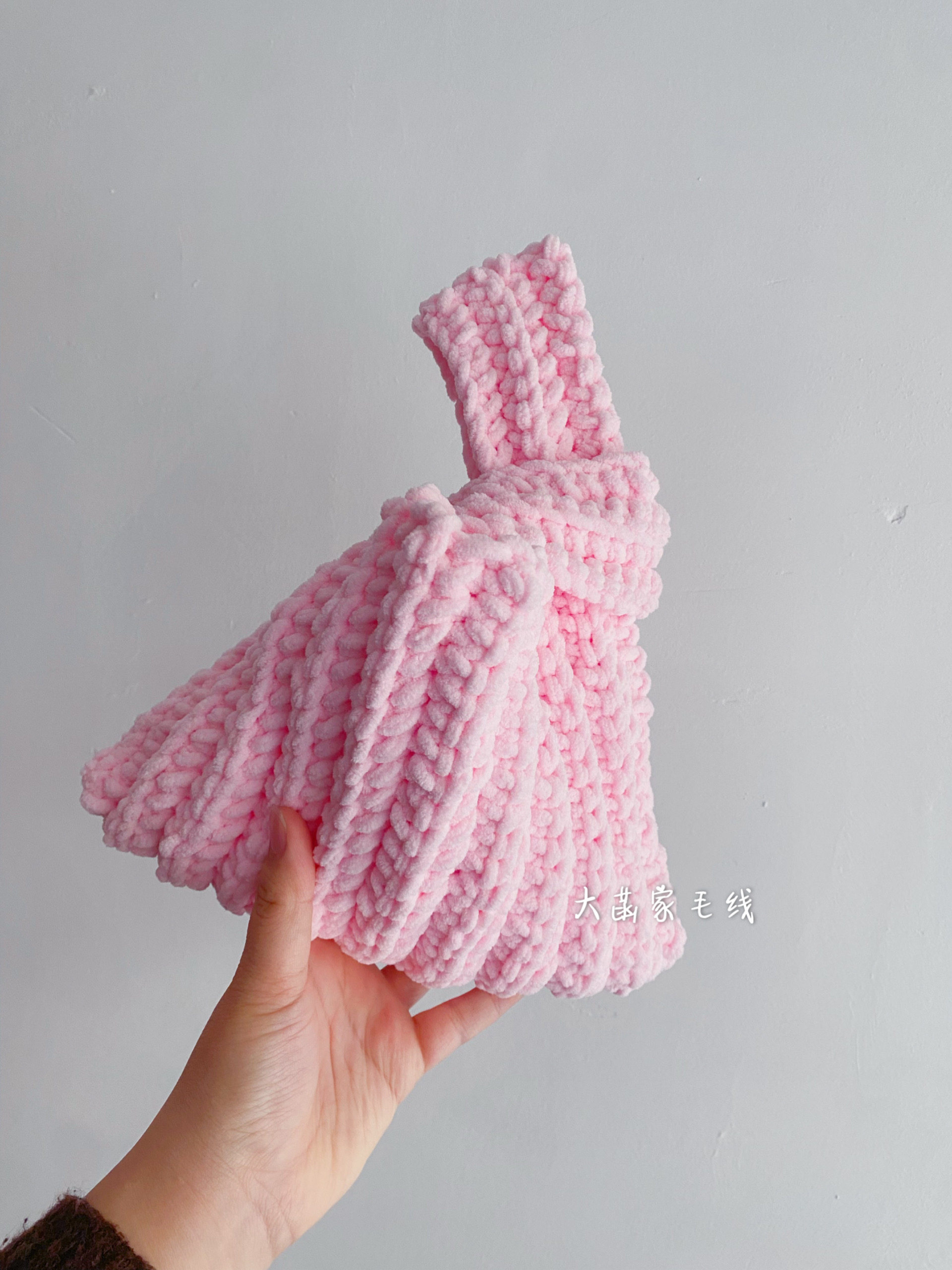 冰条线手腕包 钩针编织毛线手工套结小包钥匙手机包diy材料包