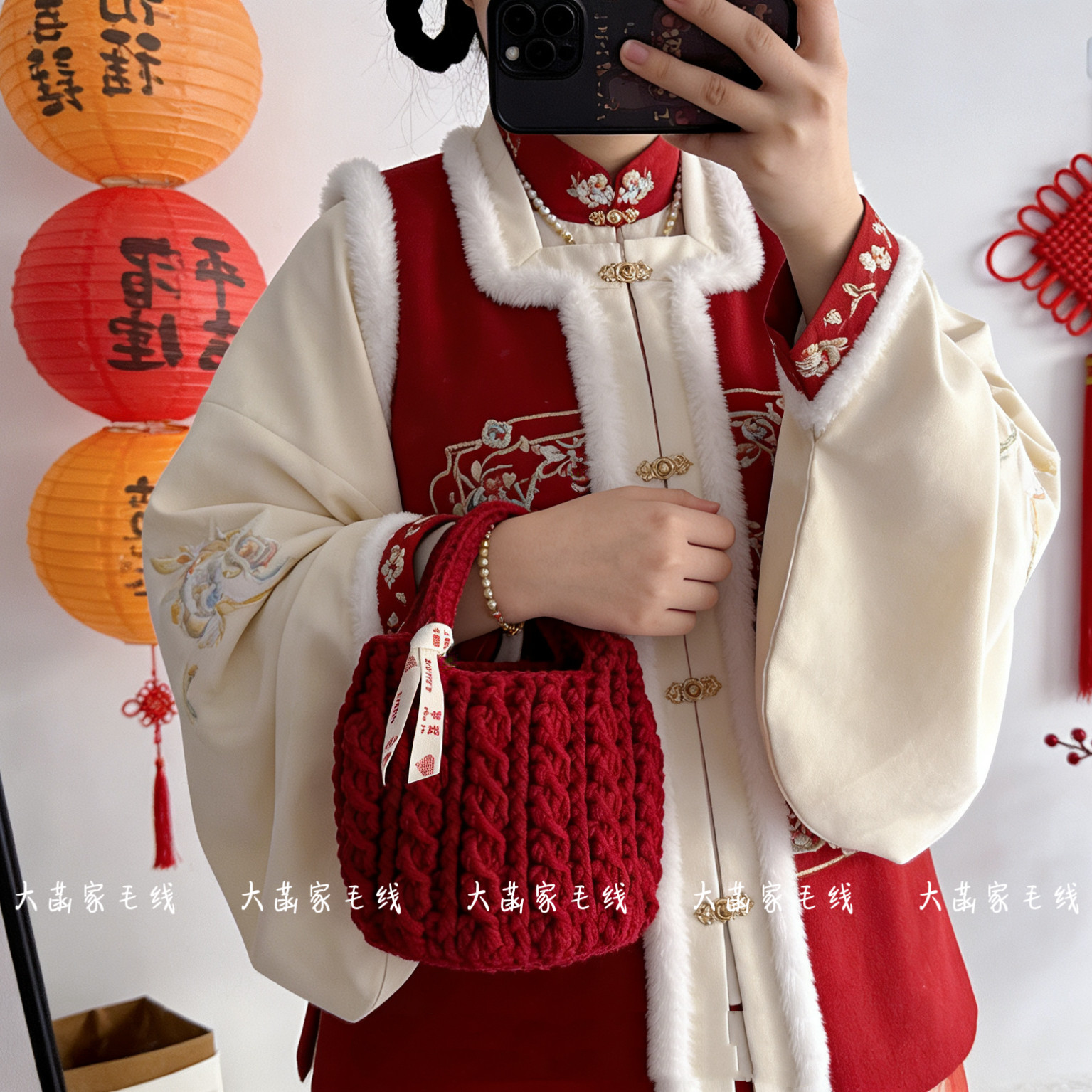 麻花小挎包平安喜乐手提小包闺蜜新婚礼物新手钩针编织毛线材料包,服饰配件/皮带/帽子/围巾,DIY编织材料包,淘宝优惠券,粉丝福利购,淘宝优惠卷