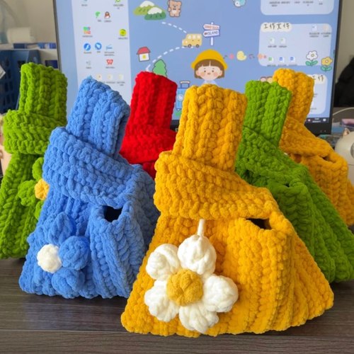 编织手腕包大菡家毛线冰条线