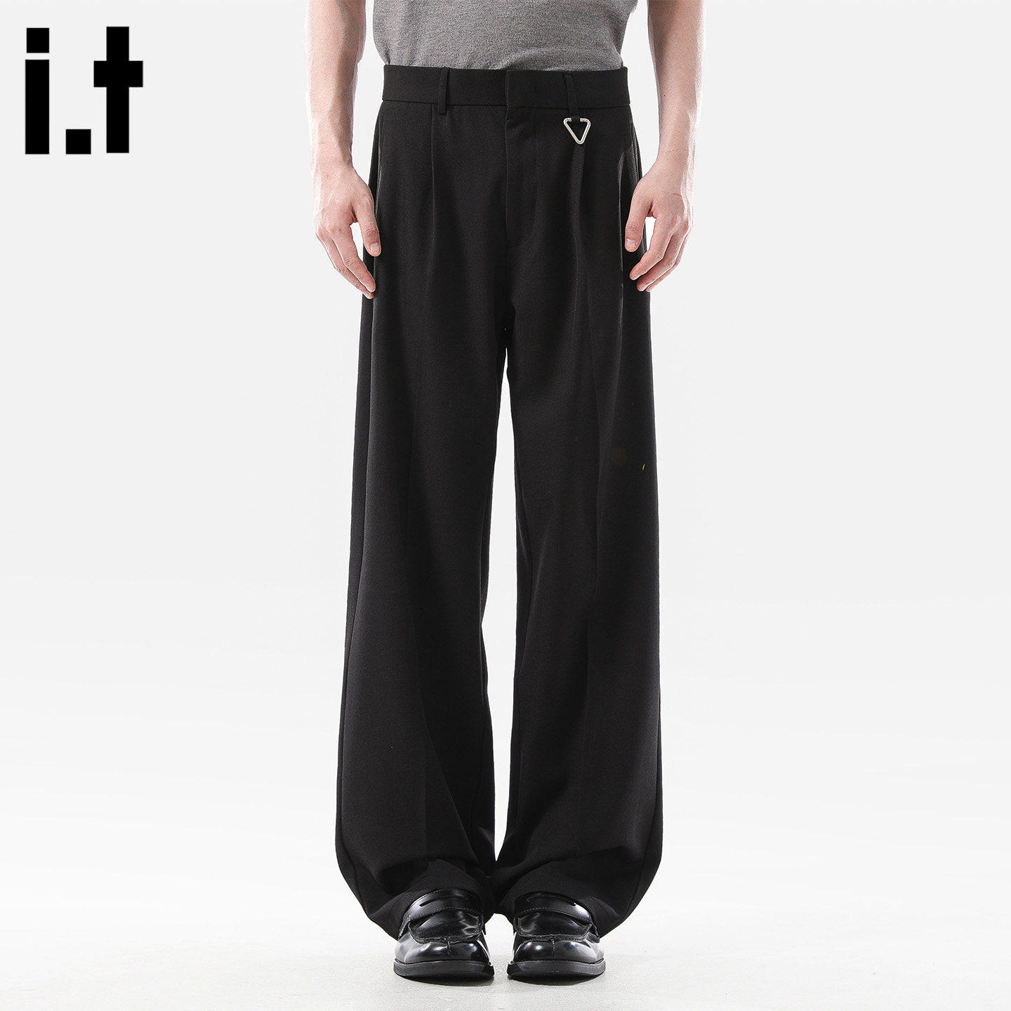 New Bcfauae NB高级感黑色休闲 西装裤男女款夏季宽松直筒长裤