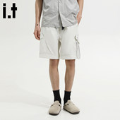 潮牌工装 Bcfauae New 男女款 NB美式 短裤 宽松阔腿休闲 裤 夏季