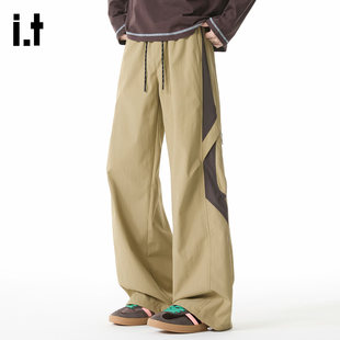 New Bcfauae NB撞色加绒加厚工装裤男女冬季户外运动休闲裤子