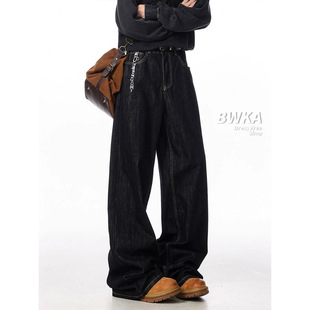 男潮牌新款 New 复古cleanfit阔腿牛仔裤 NB美式 宽松垂感直 Bcfauae