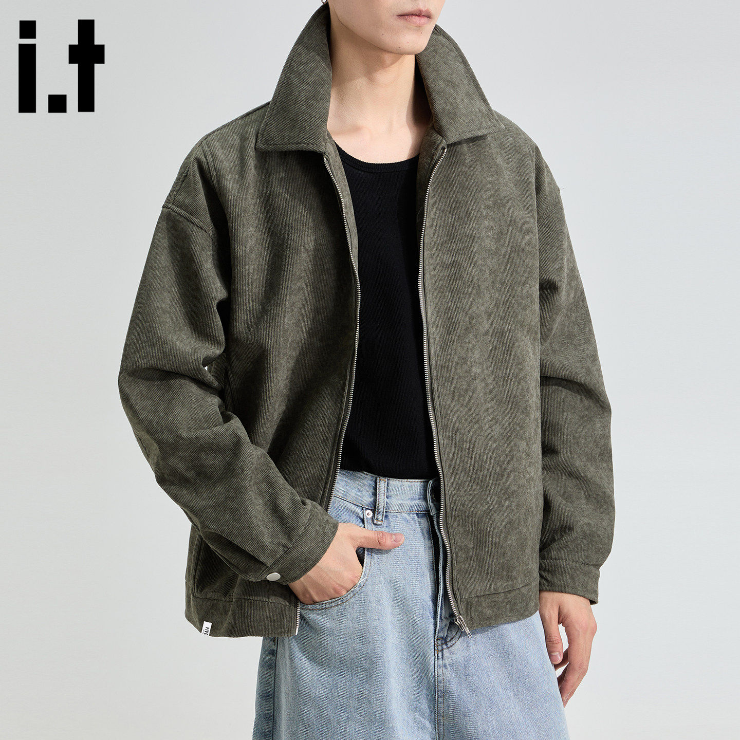 New Bcfauae NB美式男士立领夹克外套男款新款高级感宽松上衣