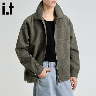 New Bcfauae NB美式男士立领夹克外套男款新款高级感宽松上衣