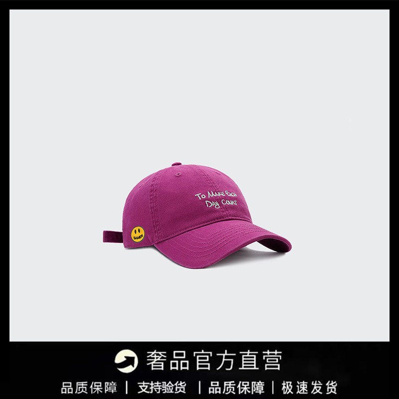 【国际奢品】DREW SEEW笑脸水洗刺绣软顶棒球帽显脸小百搭鸭舌帽,运动/瑜伽/健身/球迷用品,棒球帽,淘宝优惠券,粉丝福利购,淘宝优惠卷